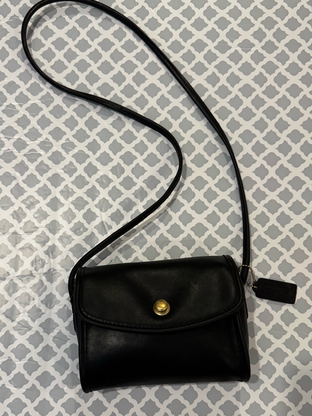 Coach 1980’s “Chrystie” Black Leather bag